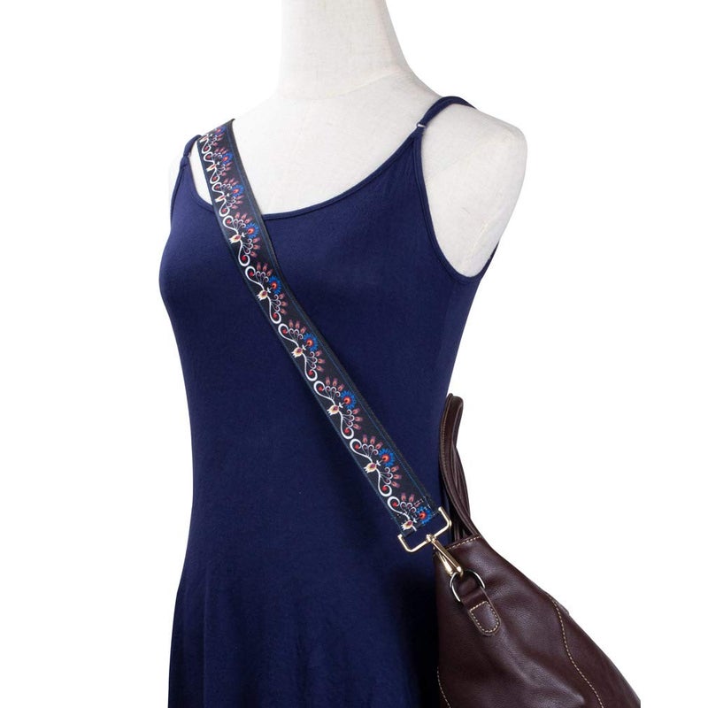 ZANQANO Crossbody Strap for Purses Replacement Adjustable Guitar Multicolor Style Handbag Straps (Peacock) - Image 2